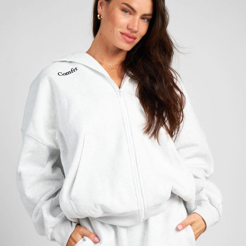 Comfort Unisex Cloud Zip Hoodie - S / Storm